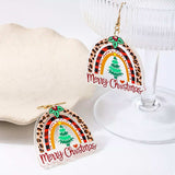 Christmas Rainbow Dangle Earrings - Trendsi - Flyclothing LLC