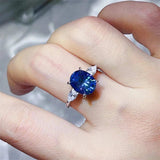 3 Carat Moissanite 925 Sterling Silver Ring - Trendsi - Flyclothing LLC