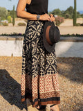 Geometric Elastic Waist Maxi Skirt - Trendsi - Flyclothing LLC