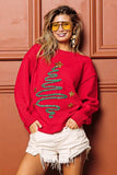BiBi Sequin Star Tinsel Christmas Sweater - Trendsi - Flyclothing LLC