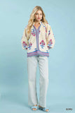 Umgee Boho Floral Print Tunic Blouse - Trendsi - Flyclothing LLC