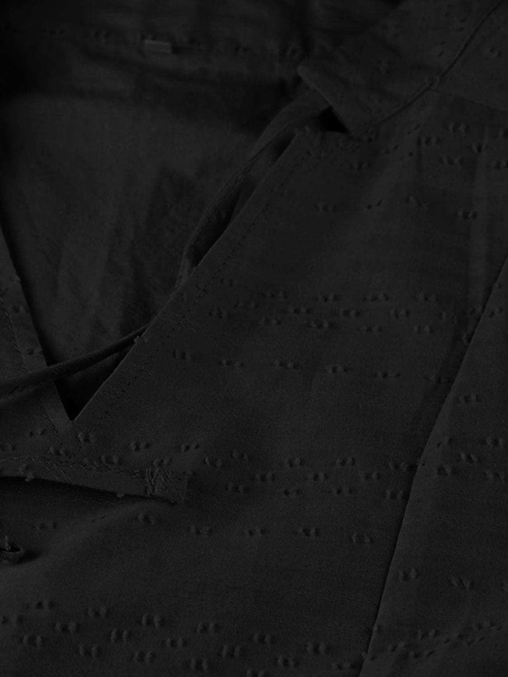 Full Size Tied Three-Quarter Sleeve Mini Dress - Trendsi - Flyclothing LLC