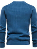 Texture Round Neck Long Sleeve Sweater - Trendsi - Flyclothing LLC
