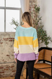 Sew In Love Full Size Color Block Exposed Seam Sweater - Trendsi - Flyclothing LLC