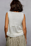 POL Textured Lace Cropped Tank with Trim Detail - Trendsi - Flyclothing LLC