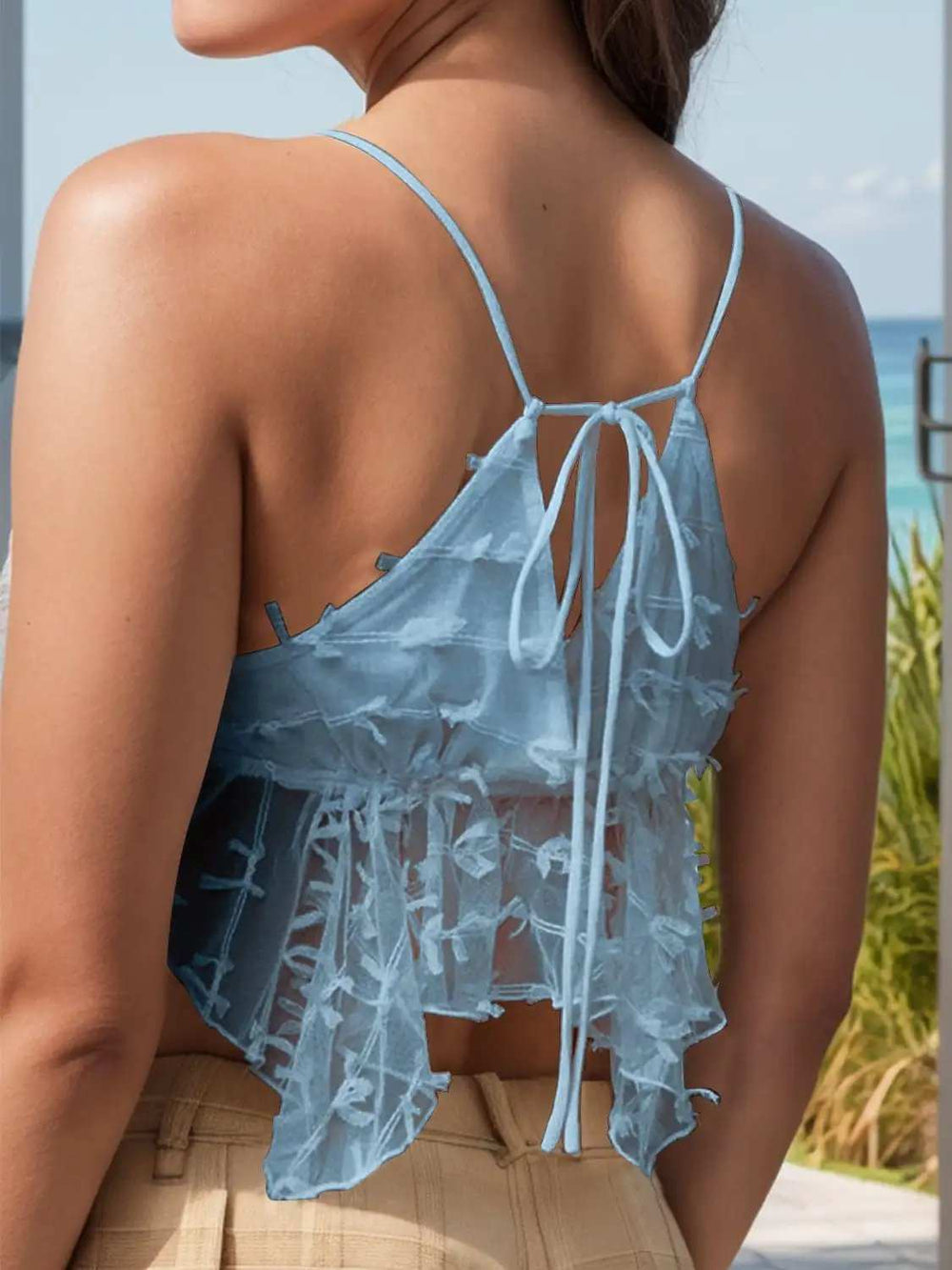 Tied V-Neck Cami - Trendsi - Flyclothing LLC