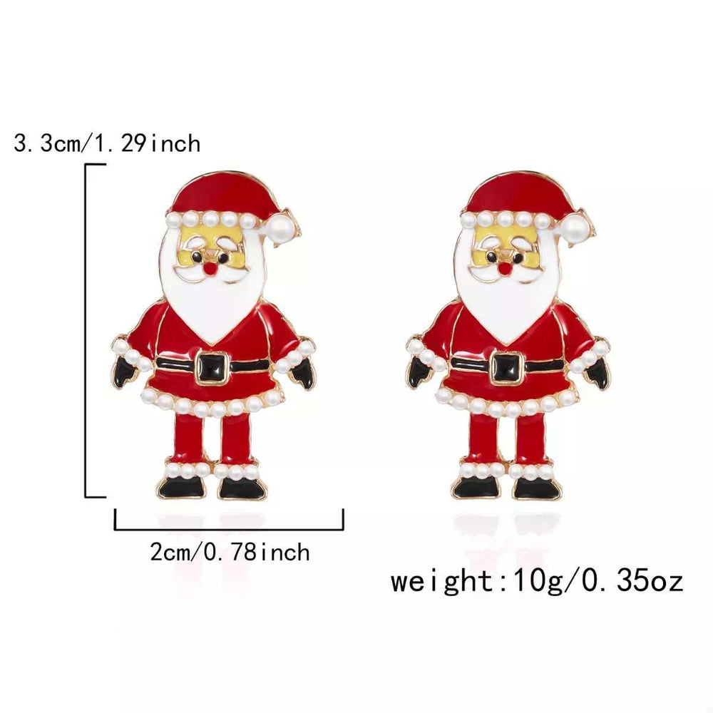 Christmas Santa Claus Stud Earrings - Trendsi - Flyclothing LLC