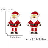 Christmas Santa Claus Stud Earrings - Trendsi - Flyclothing LLC