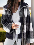 Full Size Plaid Zip Up Long Sleeve Jacket - Trendsi - Flyclothing LLC