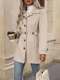Button Up Long Sleeve Coat - Trendsi - Flyclothing LLC