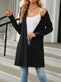 Open Front Long Sleeve Cardigan - Trendsi - Flyclothing LLC