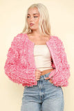 VERY J Shaggy Yarn Knit Zip Up Jacket - Trendsi - Flyclothing LLC