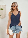 Florira Cutout Eyelet Tank - Trendsi - Flyclothing LLC