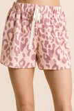 BiBi Leopard Shorts with Twill Tape Drawstring - Trendsi - Flyclothing LLC