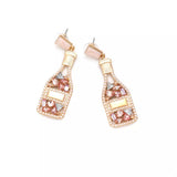 Champagne Bottle Drop Earrings - Trendsi - Flyclothing LLC