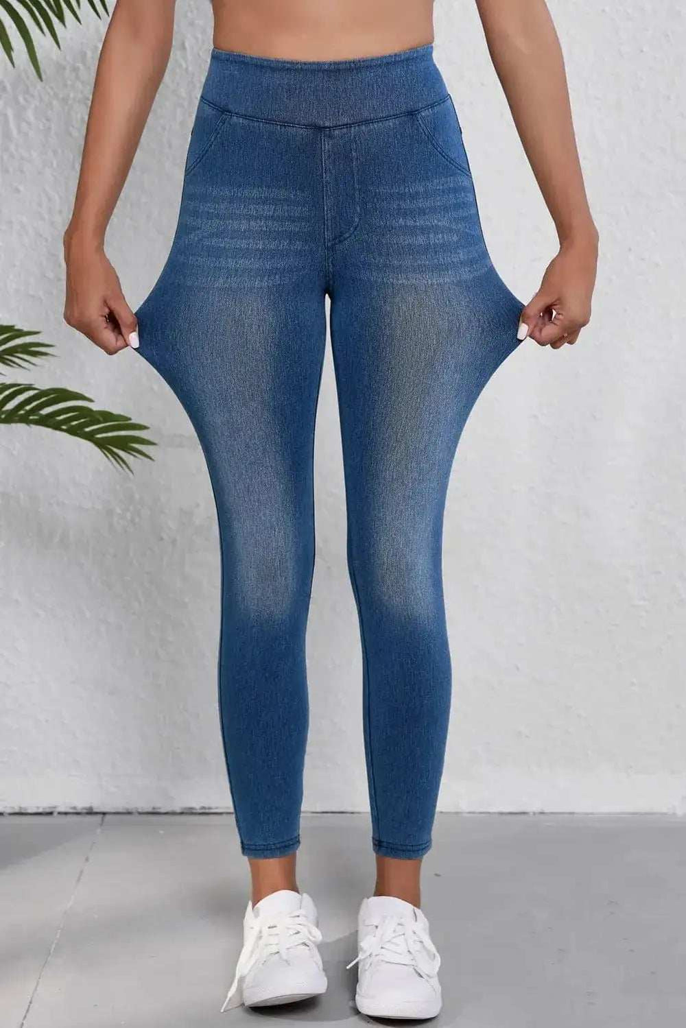 High Waist Skinny Jeans - Trendsi - Flyclothing LLC