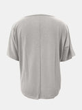Full Size Scoop Neck Short Sleeve T-Shirt - Trendsi - Flyclothing LLC