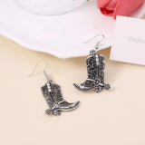 Vintage Western Cowboy Boot Dangle Earrings - Trendsi - Flyclothing LLC