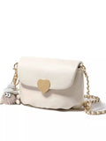 Heart Buckle Chain Crossbody Bag - Trendsi - Flyclothing LLC