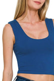 Zenana Double Layered Cropped Tank Top - Trendsi - Flyclothing LLC