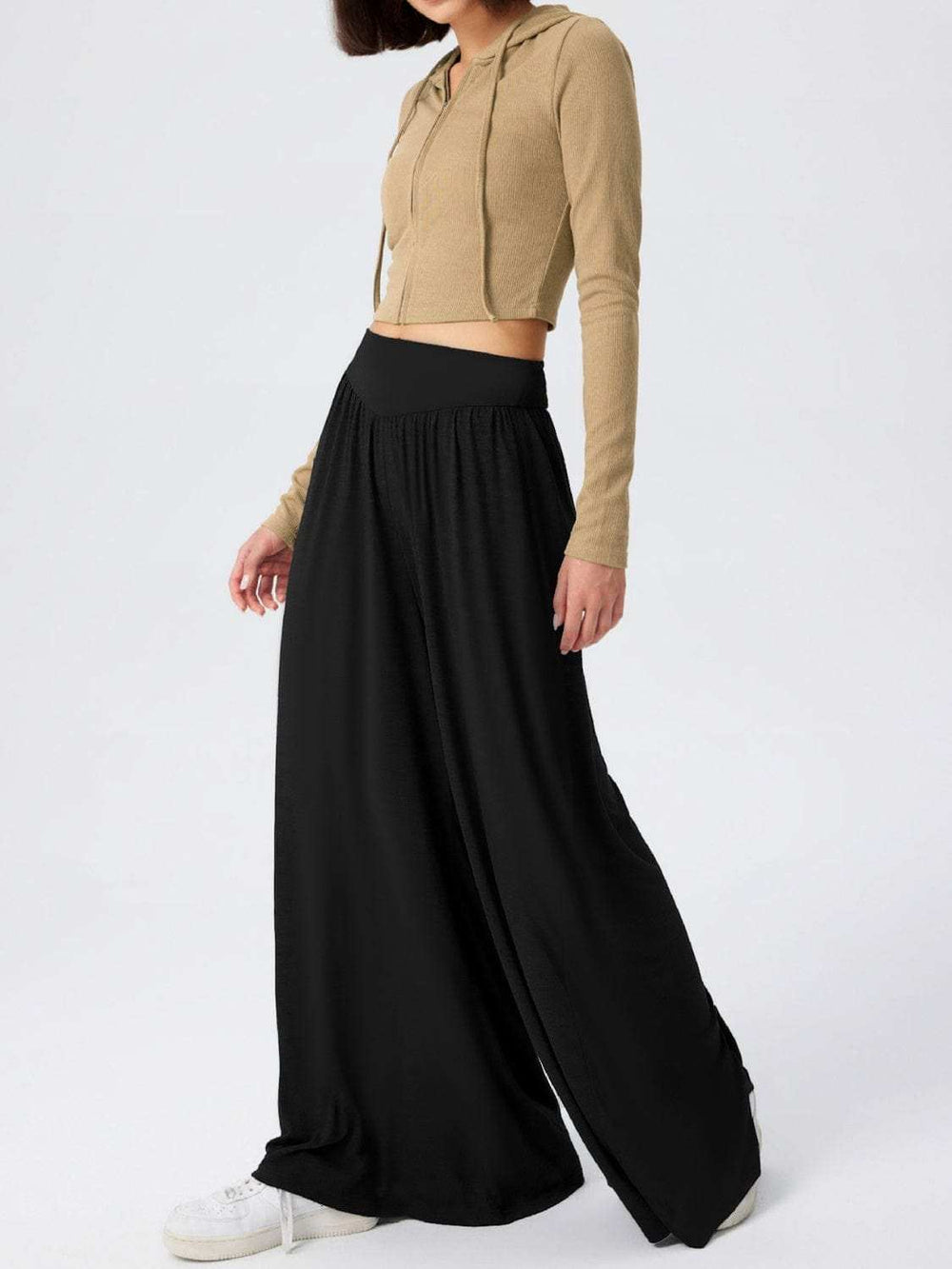 High Waist Wide Leg Pants - Trendsi - Flyclothing LLC