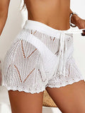 Drawstring Cutout Swim Shorts - Trendsi - Flyclothing LLC