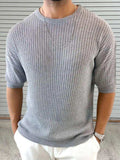 Men's Round Neck Drop Shouler Knit Top - Trendsi - Flyclothing LLC