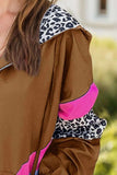 Leopard Zip Up Long Sleeve Hooded Jacket - Trendsi - Flyclothing LLC