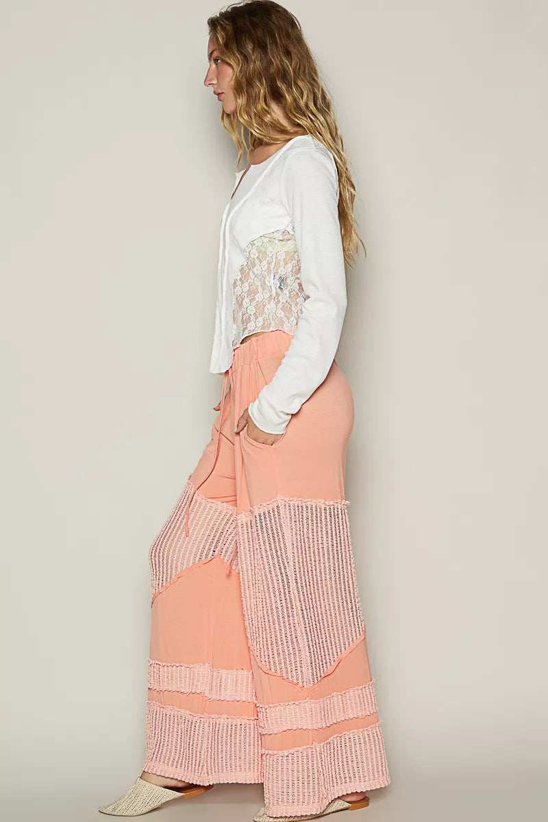 POL Drawstring Elastic Waistband Wide-Leg Pants - Trendsi - Flyclothing LLC