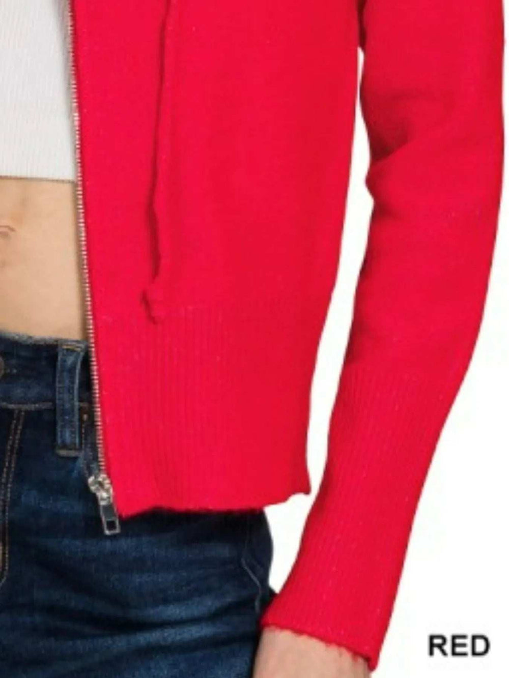 Zenana Drawstring Zip Up Hooded Cardigan - Trendsi - Flyclothing LLC