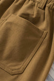 Half Elastic Waist Straight Pants - Trendsi - Flyclothing LLC