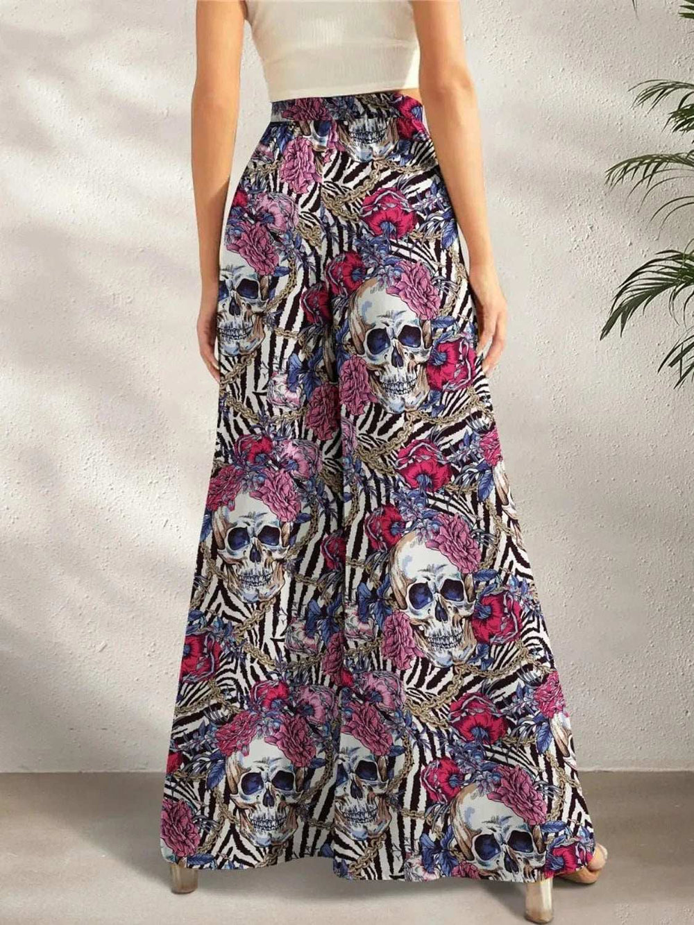 Printed Wide Leg Pants - Trendsi - Flyclothing LLC