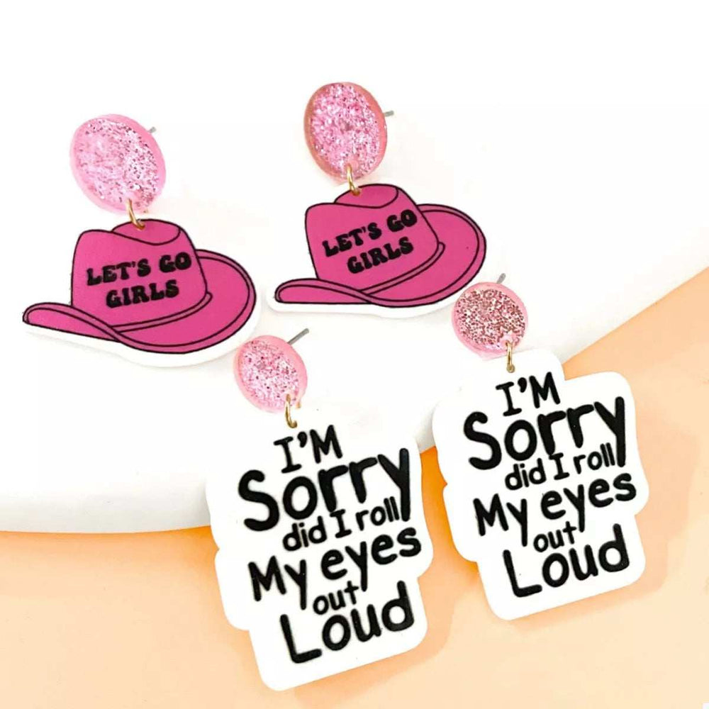 2 Pair Sequin Hat Dangle Earrings - Trendsi - Flyclothing LLC