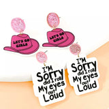 2 Pair Sequin Hat Dangle Earrings - Trendsi - Flyclothing LLC