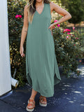 Full Size V-Neck Midi Tank Dress - Trendsi - Flyclothing LLC