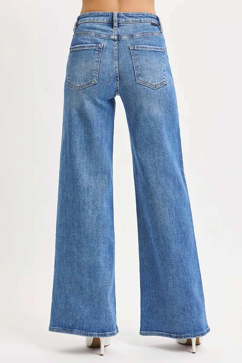 RISEN Full Size High Rise Wide Leg Jeans Plus Size - Trendsi - Flyclothing LLC