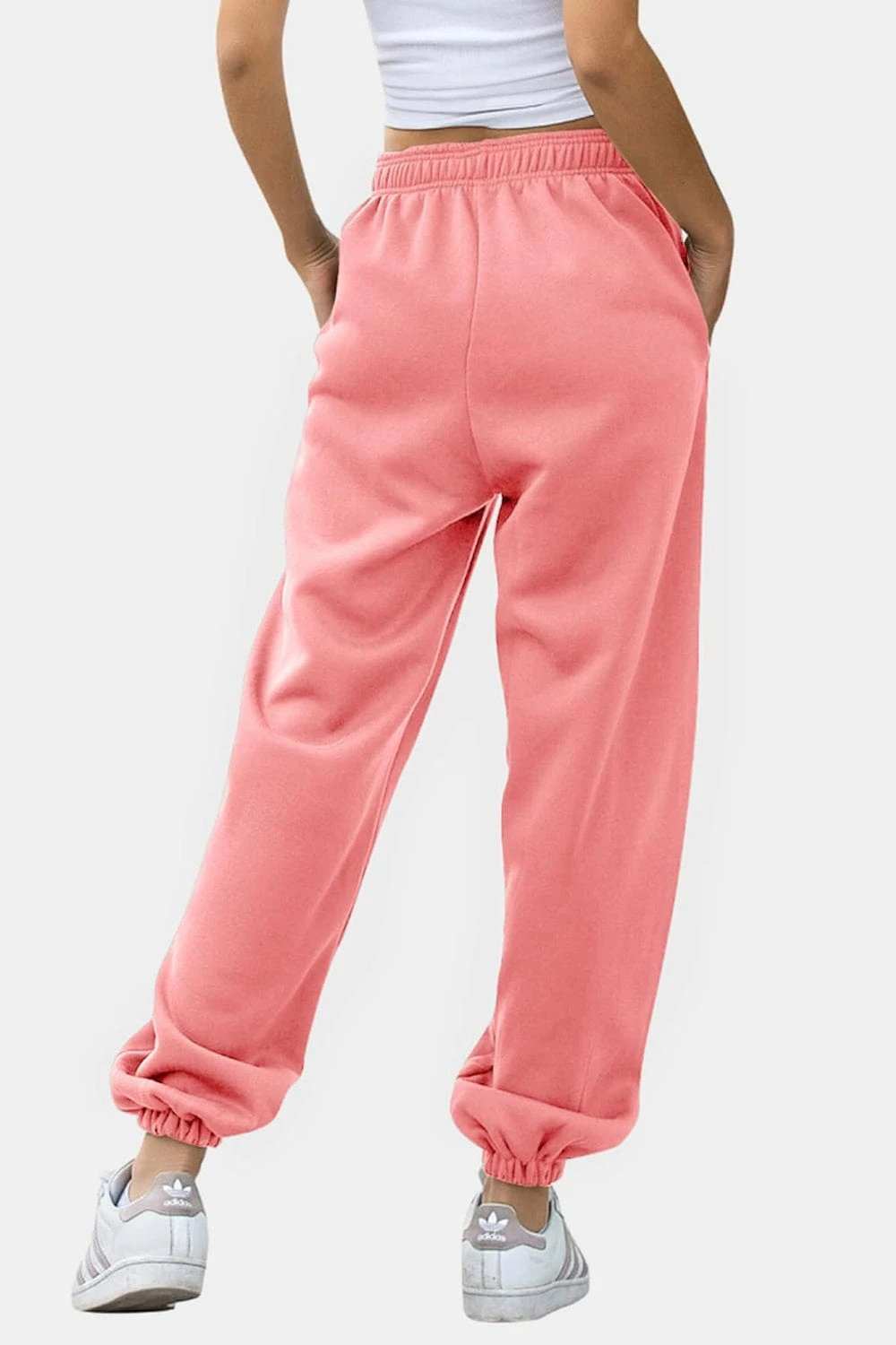 Elastic Waist Joggers with Pockets - Trendsi - Flyclothing LLC