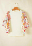 Printed Round Neck Flutter Sleeve Blouse - Trendsi - Flyclothing LLC
