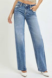 RISEN Full Size High Rise Straight Leg Jeans with Pockets - Trendsi - Flyclothing LLC