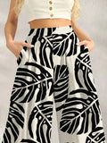 Printed Wide Leg Pants - Trendsi - Flyclothing LLC