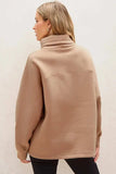 Drawstring Turtleneck Long Sleeve Sweatshirt - Trendsi - Flyclothing LLC