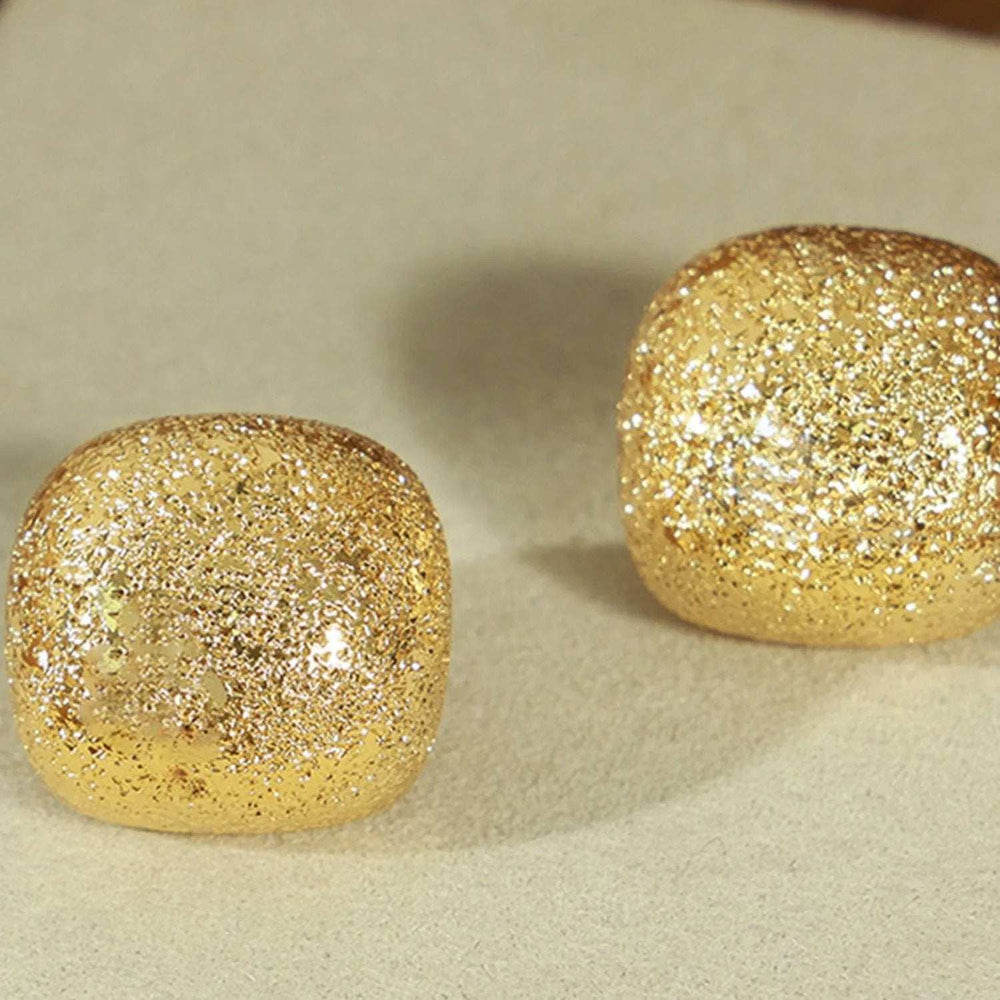 Gold-Plated Geometric Stud Earrings - Trendsi - Flyclothing LLC