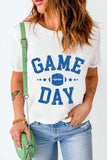 GAME DAY Round Neck Short Sleeve T-Shirt - Trendsi - Flyclothing LLC