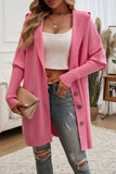 Button Up Long Sleeve Hooded Cardigan - Trendsi - Flyclothing LLC