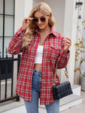 Plaid Button Up Long Sleeve Shirt - Trendsi - Flyclothing LLC