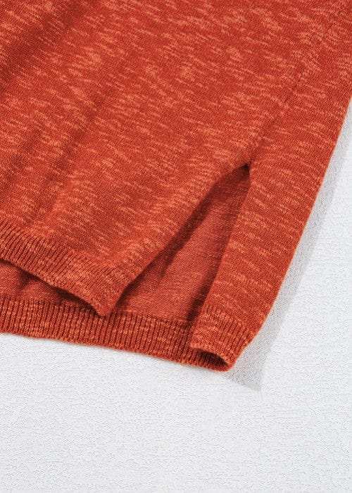 Side Slit Round Neck Sweater Vest - Trendsi - Flyclothing LLC