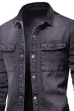 Men's Button Down Chest Pocket Denim Jacket - Trendsi - Flyclothing LLC