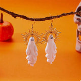 Halloween Sunburst Ghost Drop Earrings - Trendsi - Flyclothing LLC
