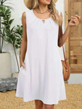 Round Neck Sleeveless Dress - Trendsi - Flyclothing LLC