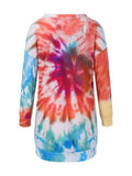 Full Size Tie-Dye Round Neck Long Sleeve Dress - Trendsi - Flyclothing LLC